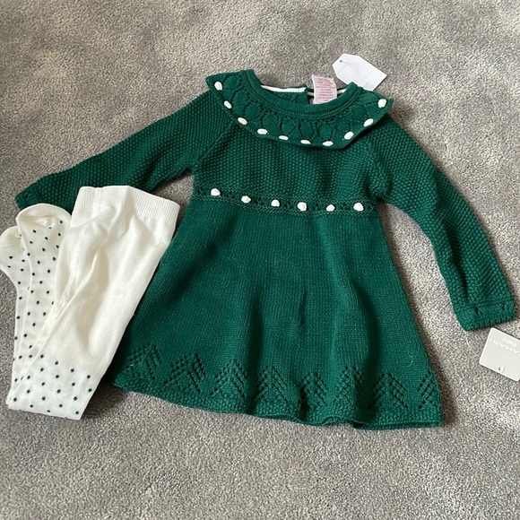 Tahari Dresses Tahari Baby Knit Sweater Dress With Warm Stockings